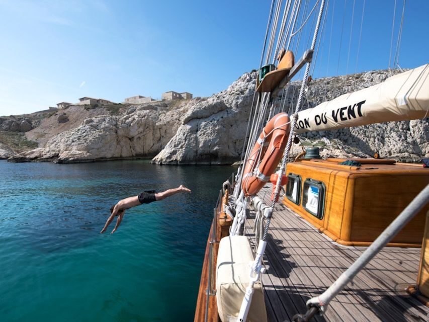 Marseille: Calanques Sailing Day Trip with Lunch and Wine - Swimming and snorkeling: what’s included and how to handle cold water