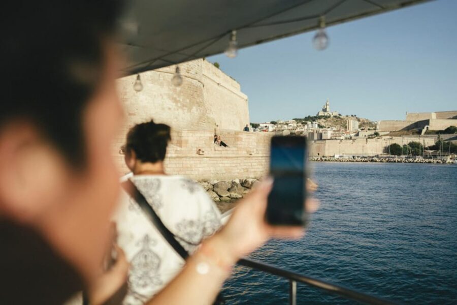 Marseille: Frioul Archipelago Catamaran Cruise with Lunch - Lunch on the Water: Organic Seasonal Buffet + One Beer or Wine
